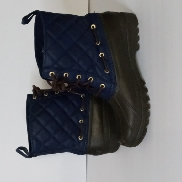 Sperry Gosling Duck Boot Women's size US 8 Navy Brown  Pre-owned - Picture 6 of 8